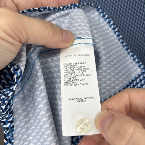 Perry Ellis Short Sleeve Men Shirt Size L - Picture 5 of 7